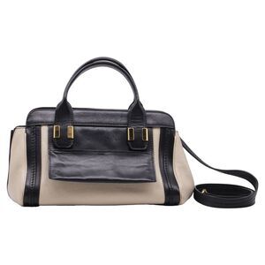 Chloé Colorblock Small Alice Satchel Bag in Black Leather